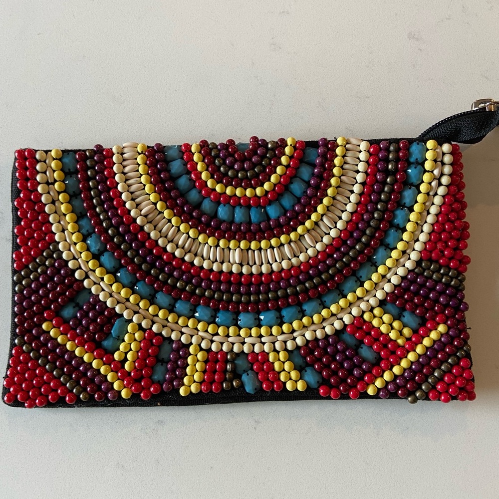 Multicolor Beaded Clutch